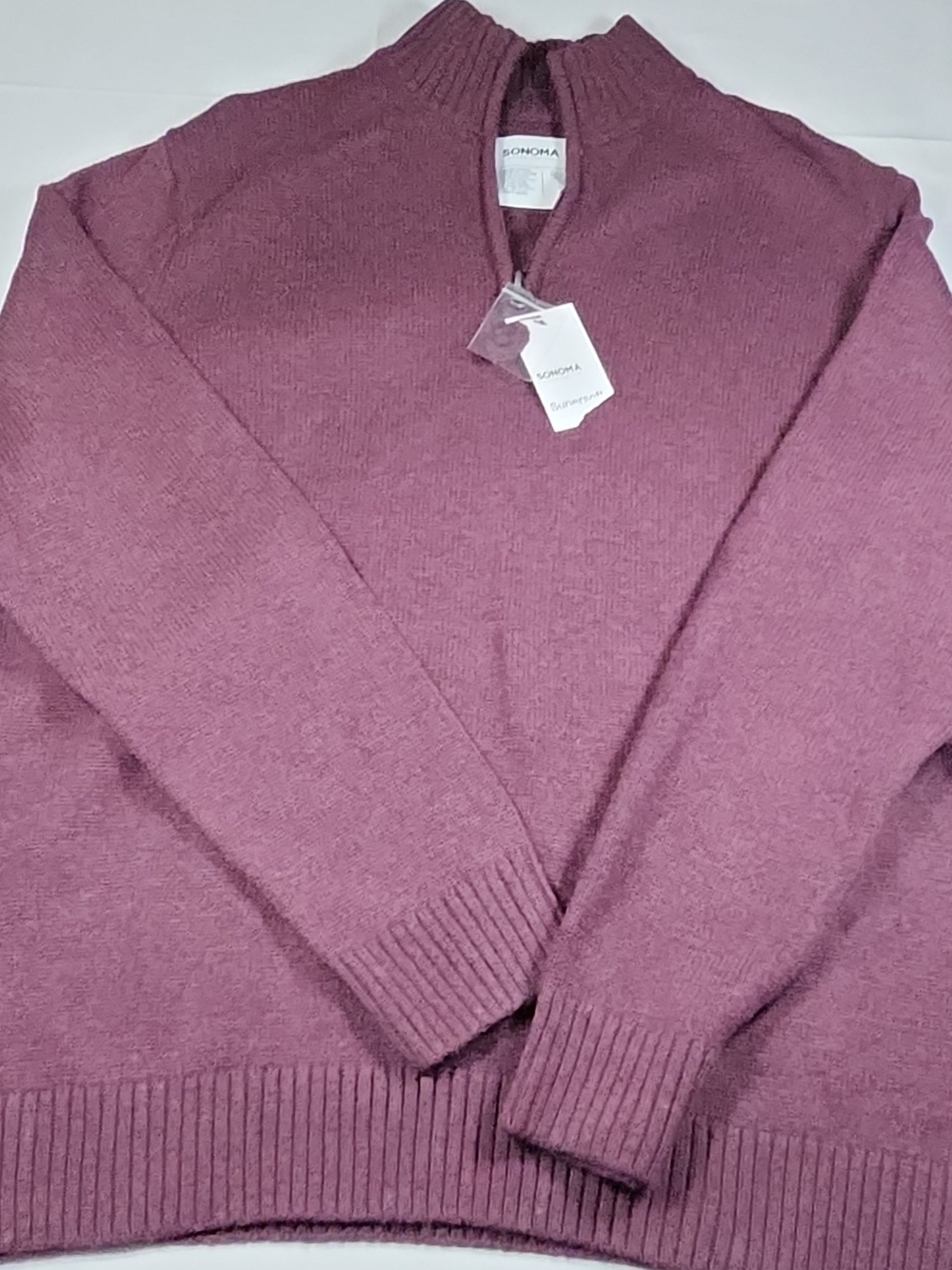 Sonoma Dusty Rose Cowl-Turtleneck Sweater